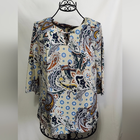 blue mood Tops - Blue Mood Bohemian Paisley Blouse -  Size Medium